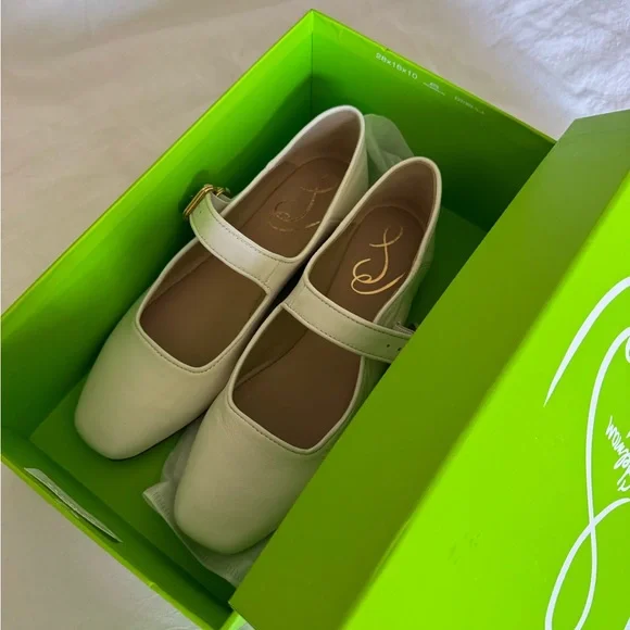 Sam Edelman White Mary Jane Flats - Picture 2 of 3